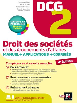 cover image of DCG 2--Droit des affaires--Manuel et applications 2025-2026